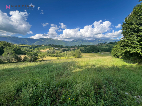 Panoramic ruin with land