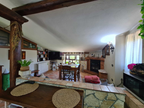 Farmhouse surrounded by greenery