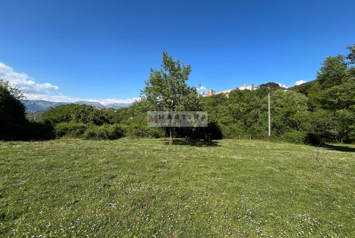 Proprietà con struttura in cemento armato, fabbricati e terreno