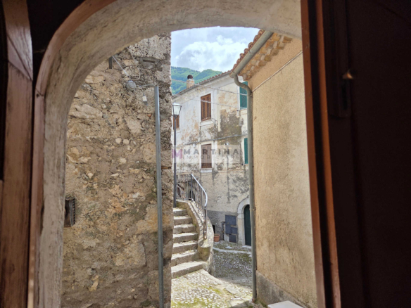 Terraced house with double entrance