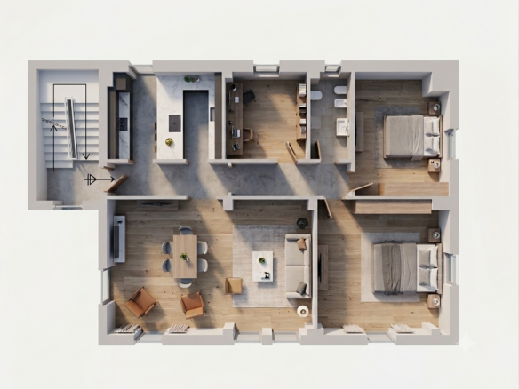 Central apartments to be finished with parking space