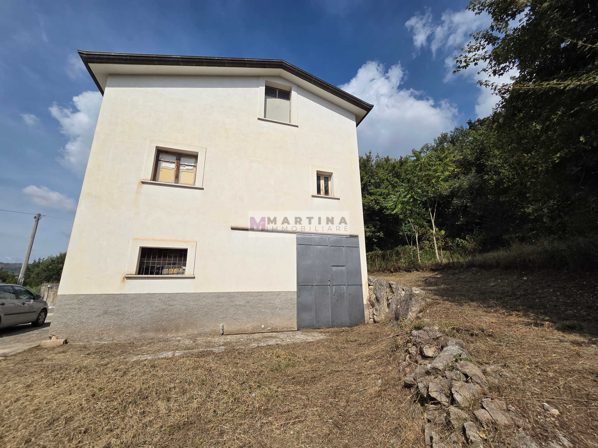 Portion of a farmhouse with olive grove